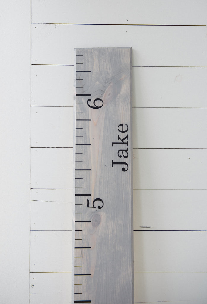 Rustic Walnut: Wooden Growth Chart for Kids Rooms & Nursery