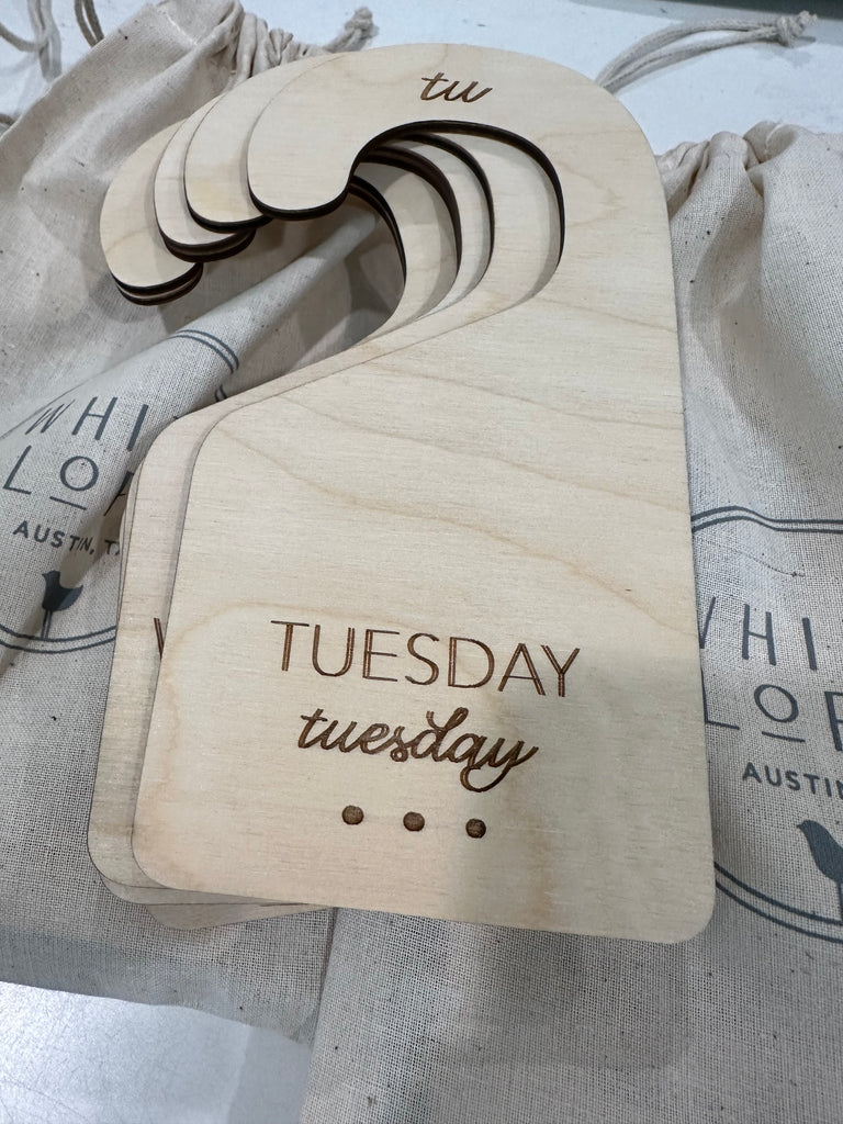 Imperfect Days of the Week Closet Dividers (shipped)