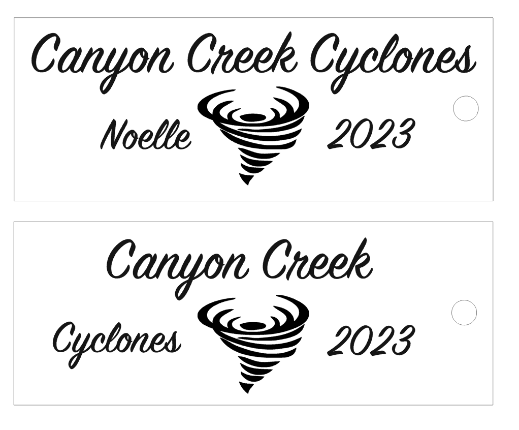 Canyon Creek Cyclones Swim Ribbon Holder