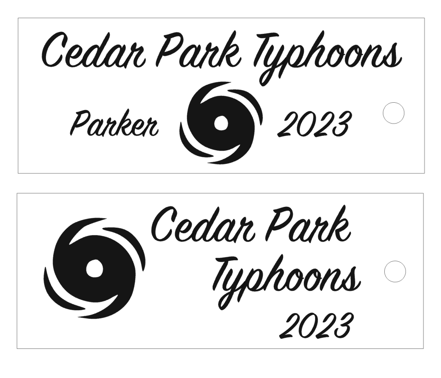 Cedar Park Typhoons Swim Ribbon Holder