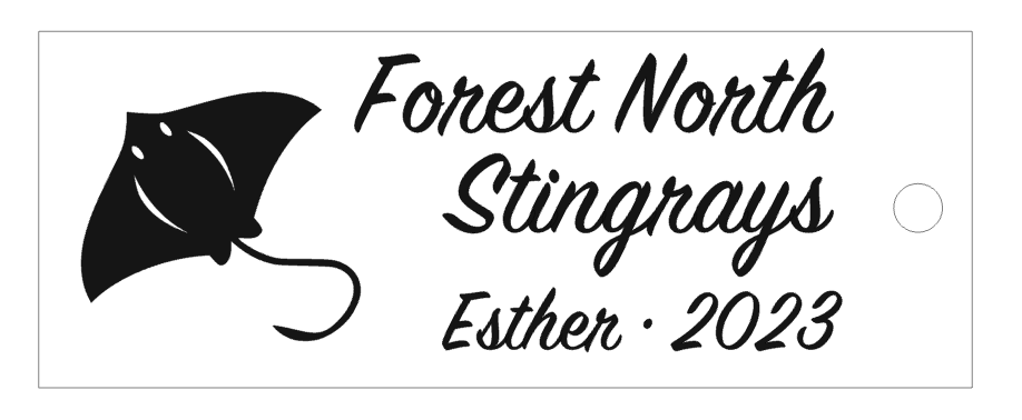 Forest North Stingrays Swim Ribbon Holder