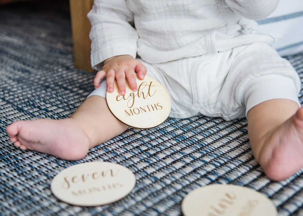 Wooden Monthly Photo Markers for Baby