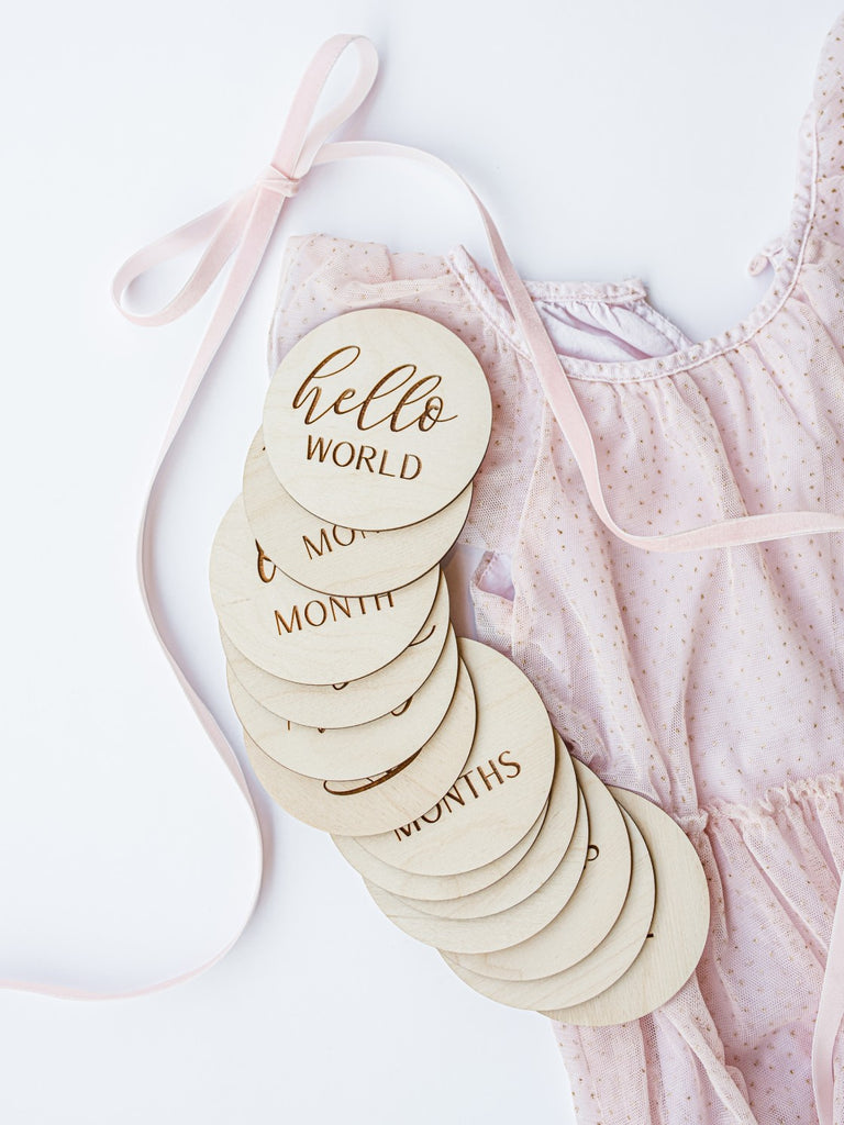 Wooden Monthly Photo Markers for Baby