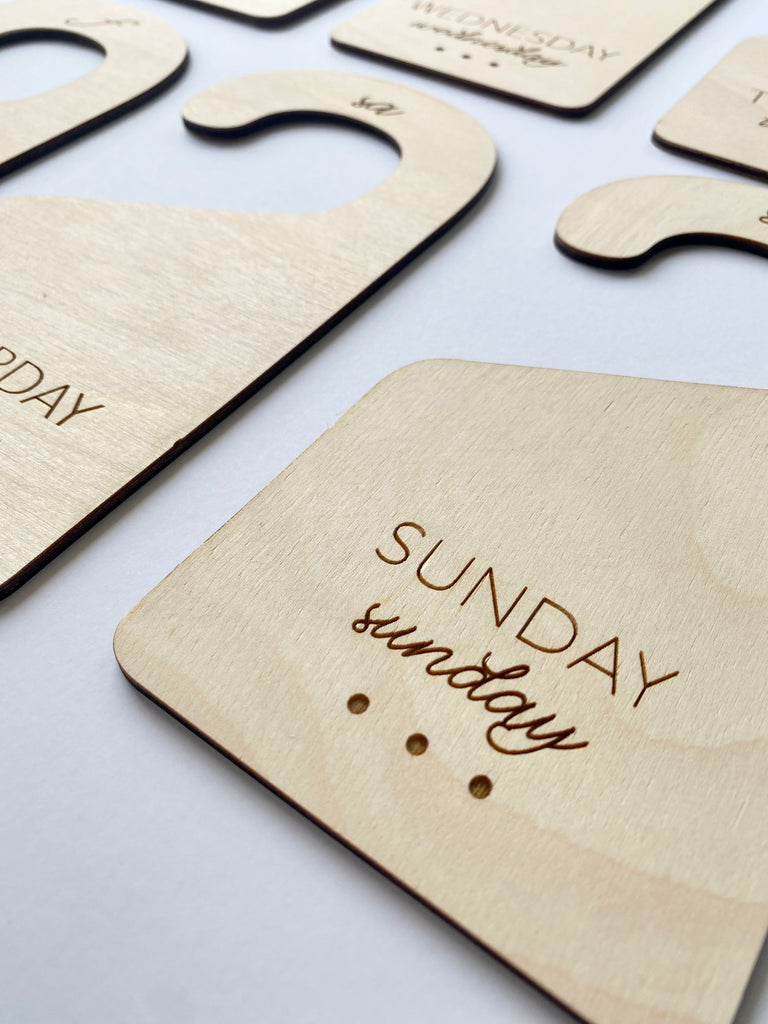 Day of the Week Closet Dividers | Monday - Sunday