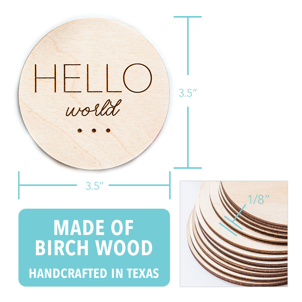 Modern Wooden Month Markers for Baby Photos
